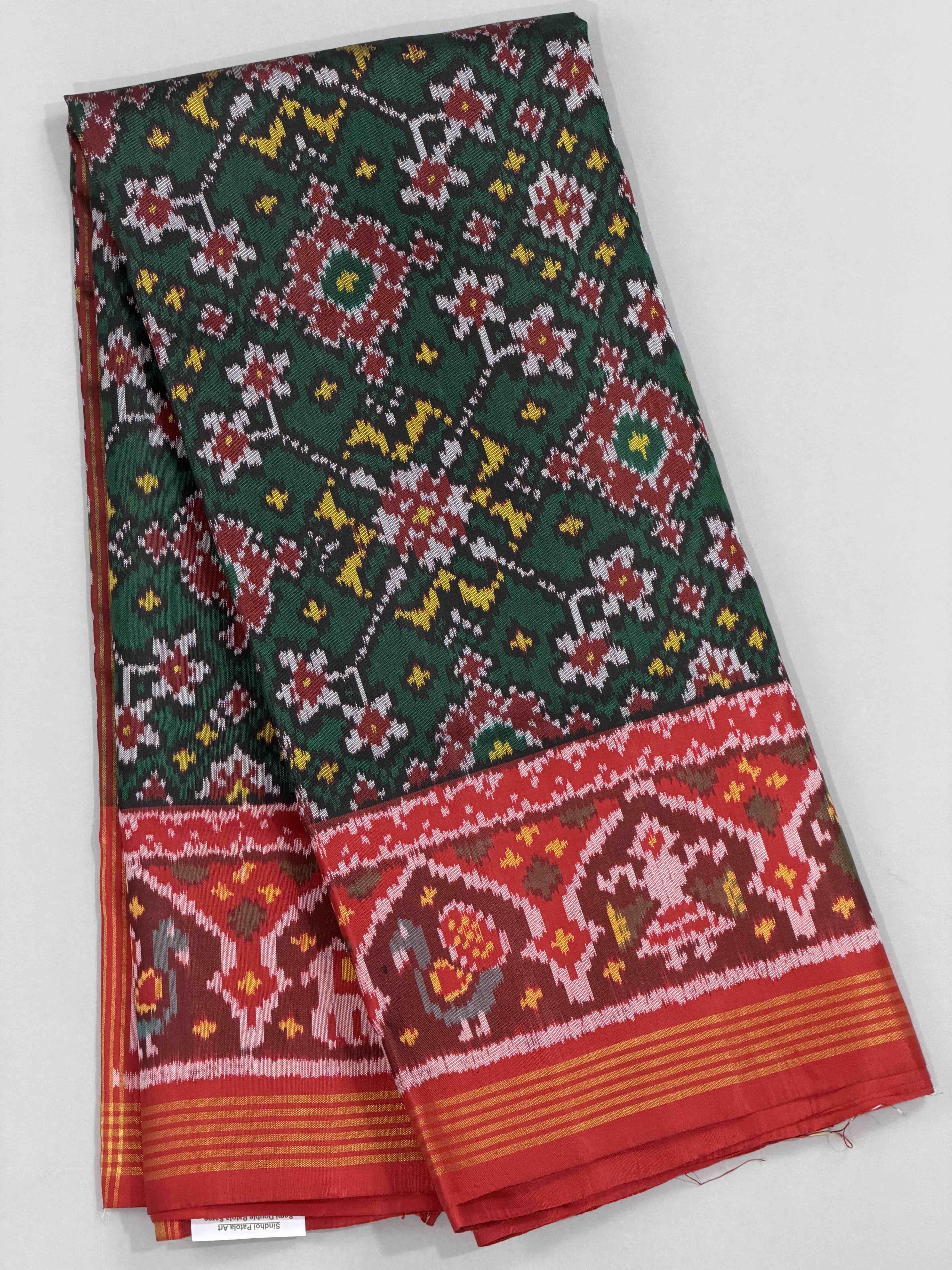 Red & Maroon navratan Patola Saree
