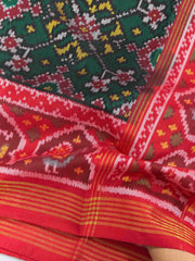 Red & Maroon navratan Patola Saree