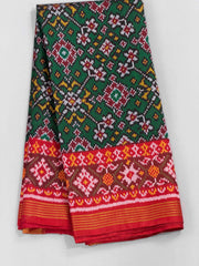Red & Green Navaratan Patola Saree