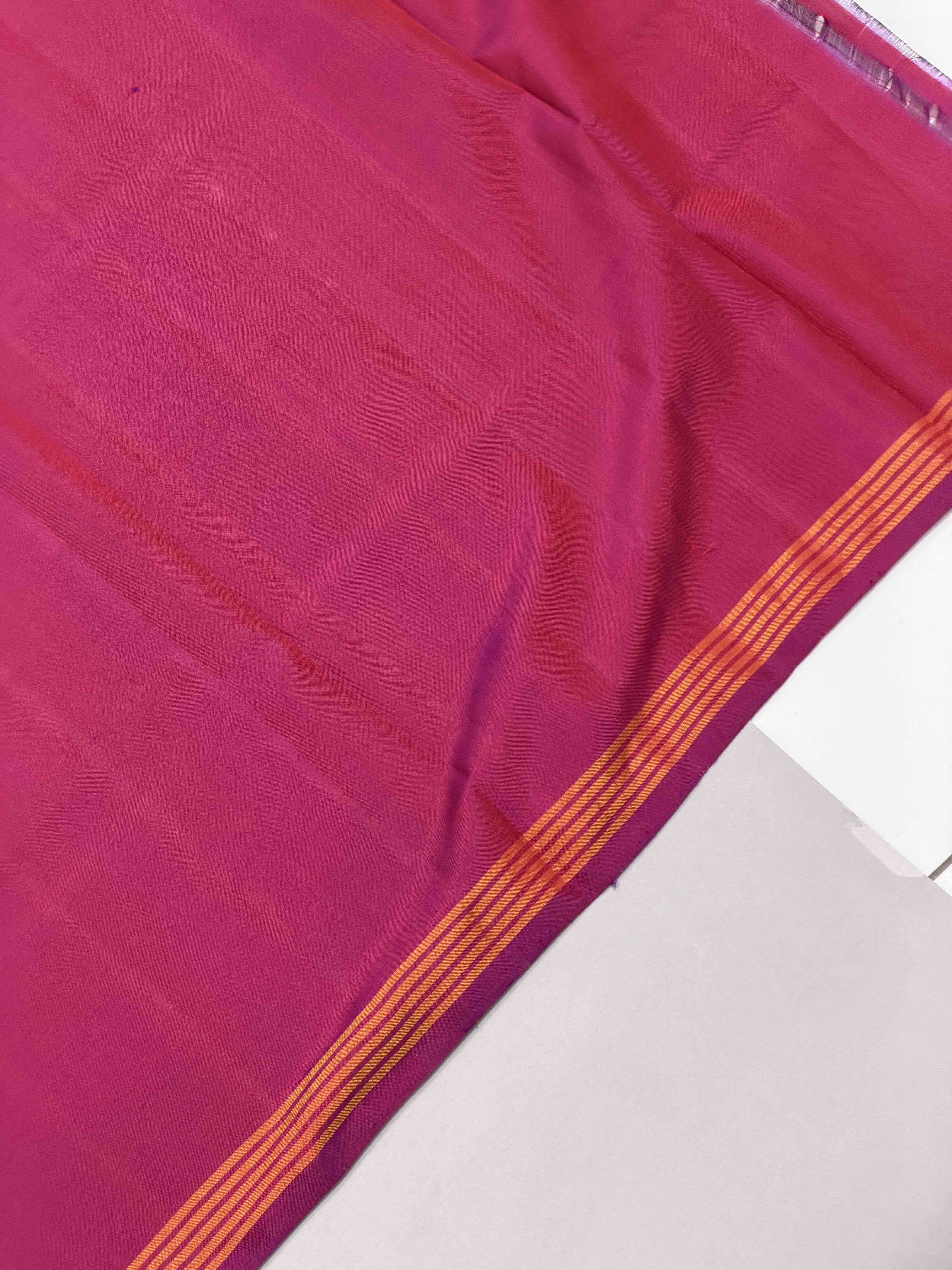 Magenta Pink & Sea Green Navaratan Patola Saree