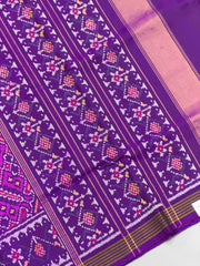 Magenta & Pink Manekchawk patola saree