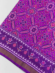 Magenta & Pink Manekchawk patola saree