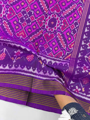 Magenta & Pink Manekchawk patola saree