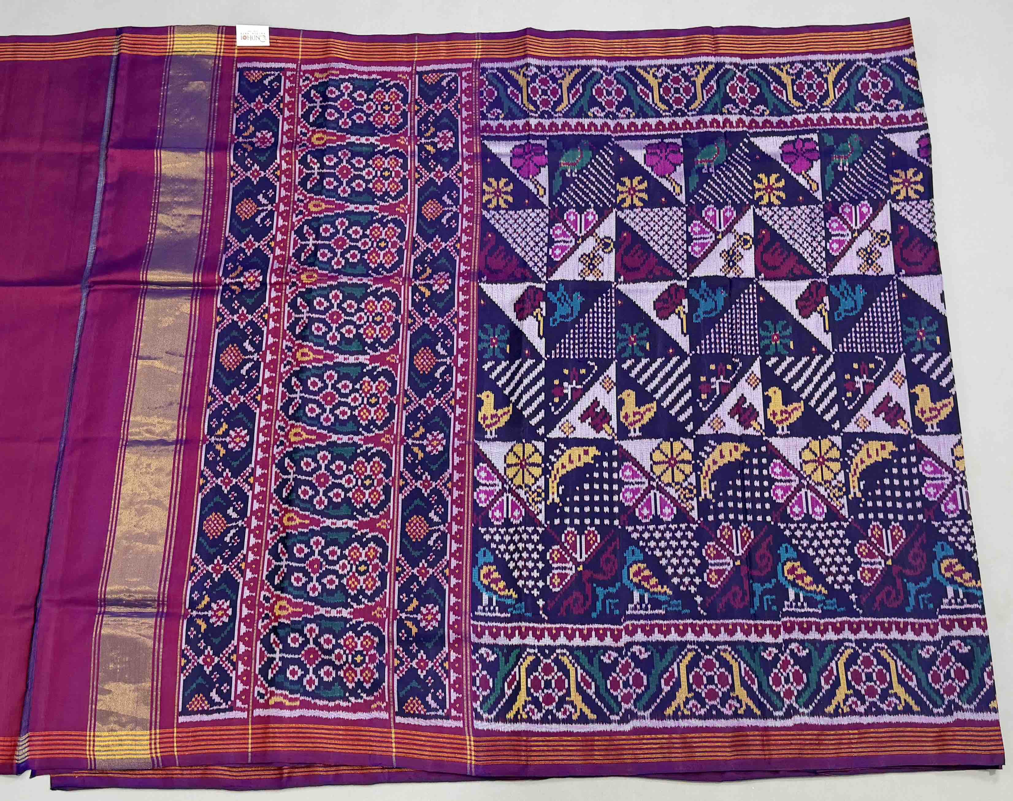 Magenta Purple Fancy design Patola Saree