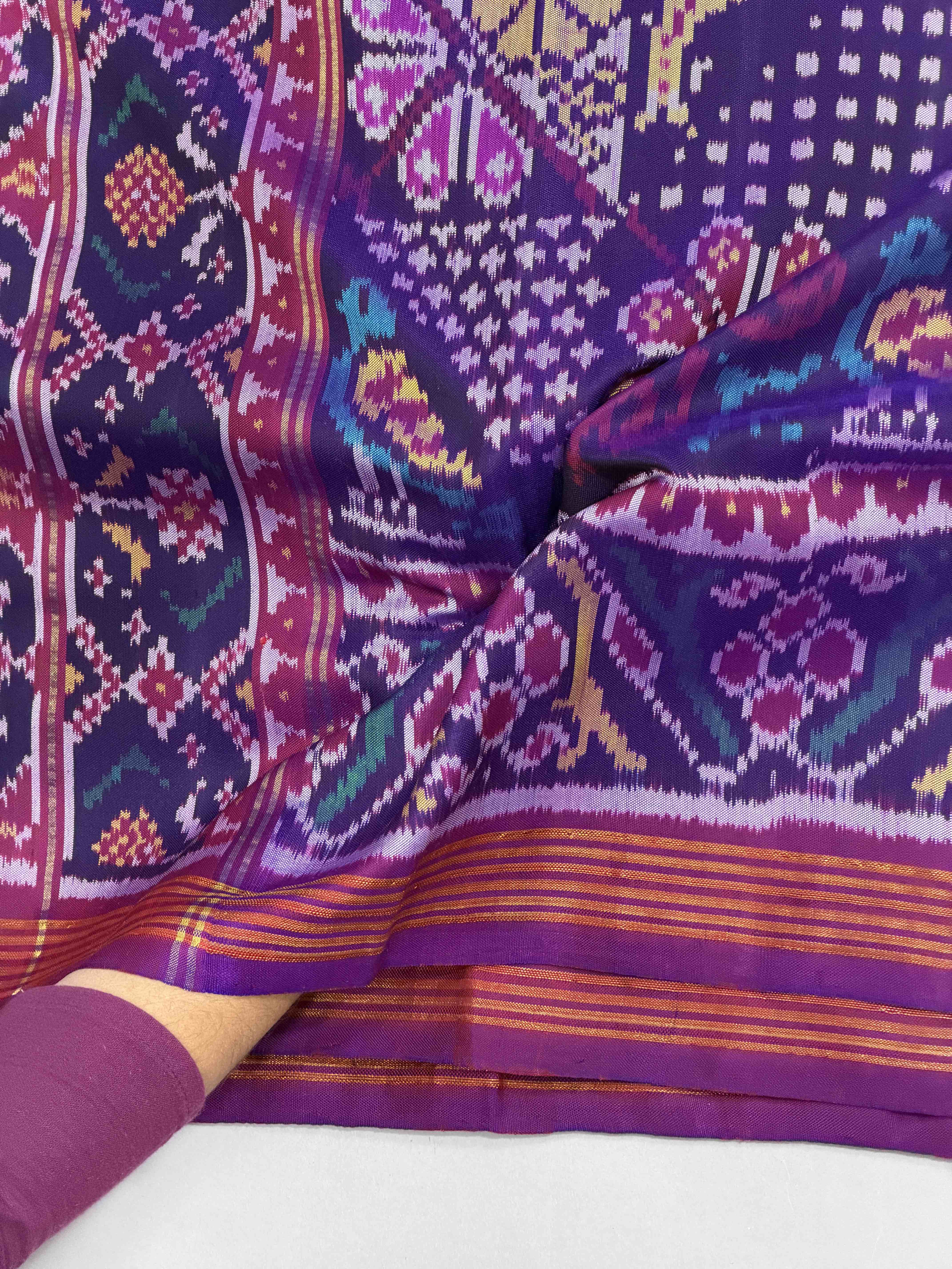 Magenta Purple Fancy design Patola Saree