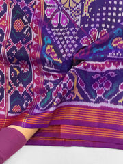 Magenta with multiple figures Patola Saree