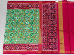 Pink & Pista narikunj Patola Saree