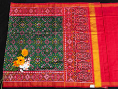 Red & Green Navaratan Patola Saree