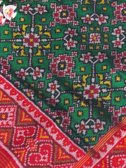 Red & Green Navaratan Patola Saree