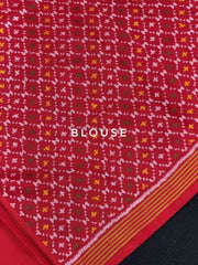 Red & Musterd plain Gala border patola saree