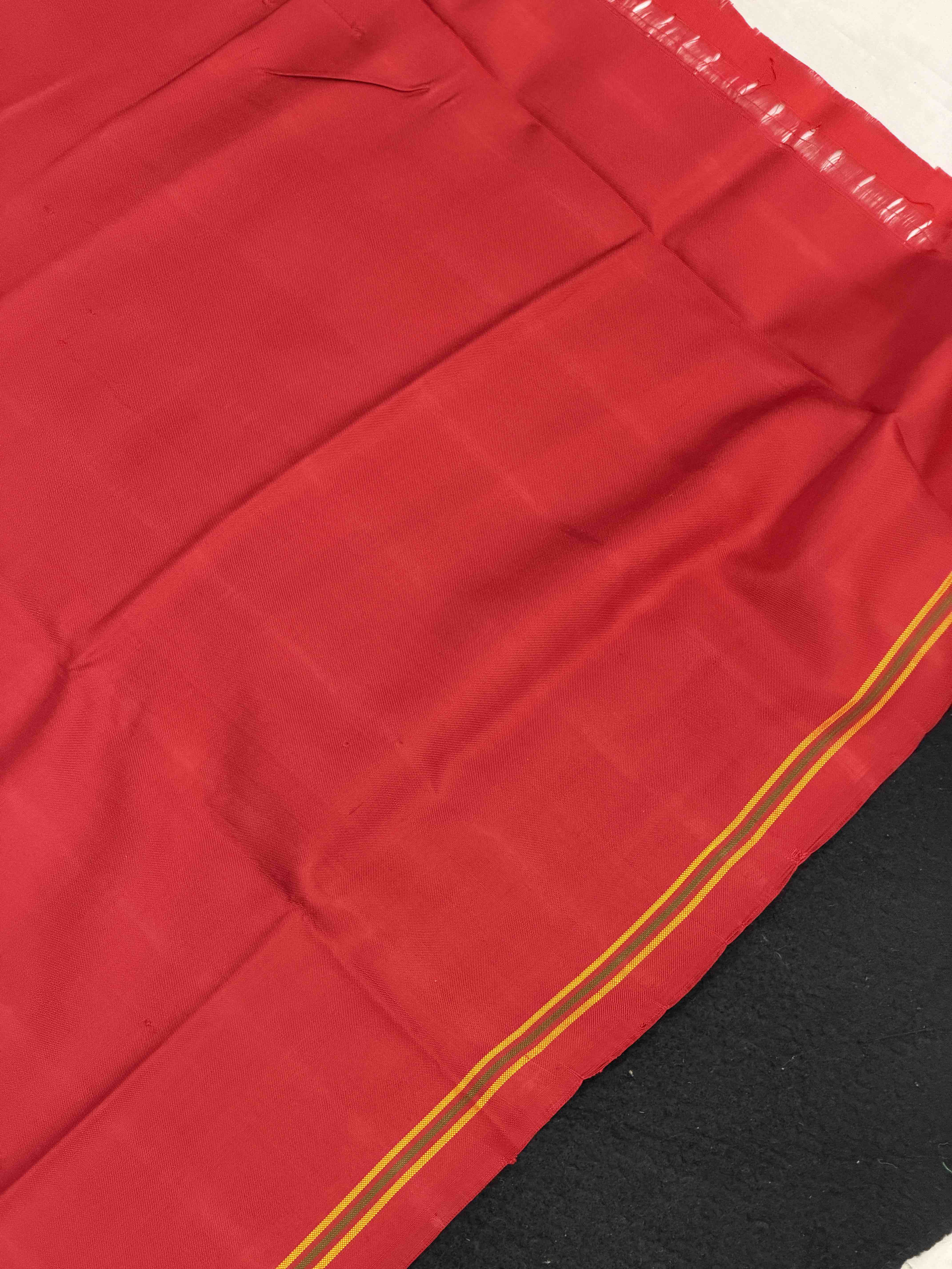 Offwhite Flowers border with orange red Navaratn Patola