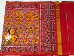 Maroon & Musterd Navaratan Narikunj Patola Sarees
