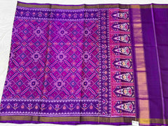 Purple & pink manekchawk Patola Saree