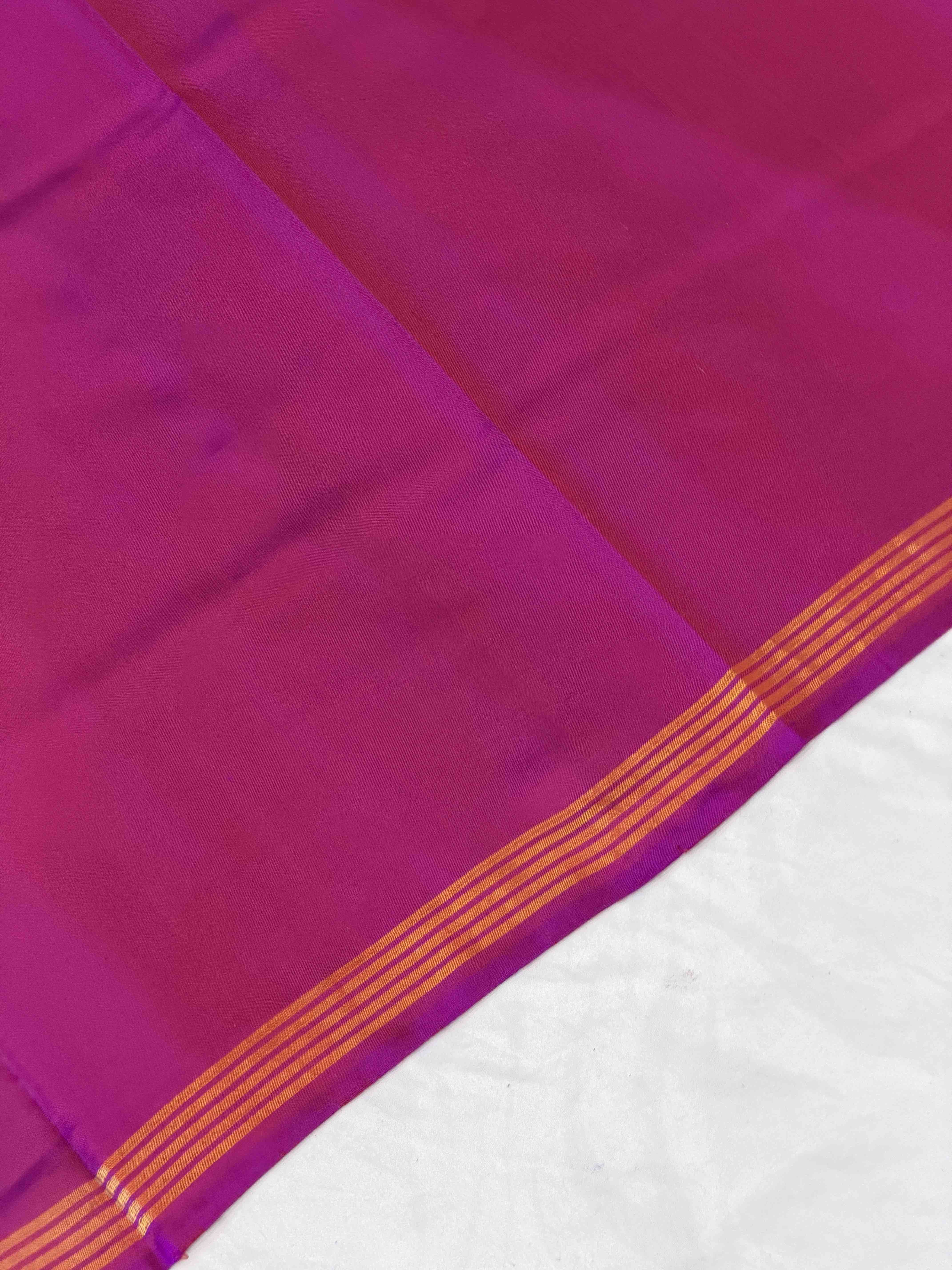 Magenta pink multiple motif figure Patola Saree