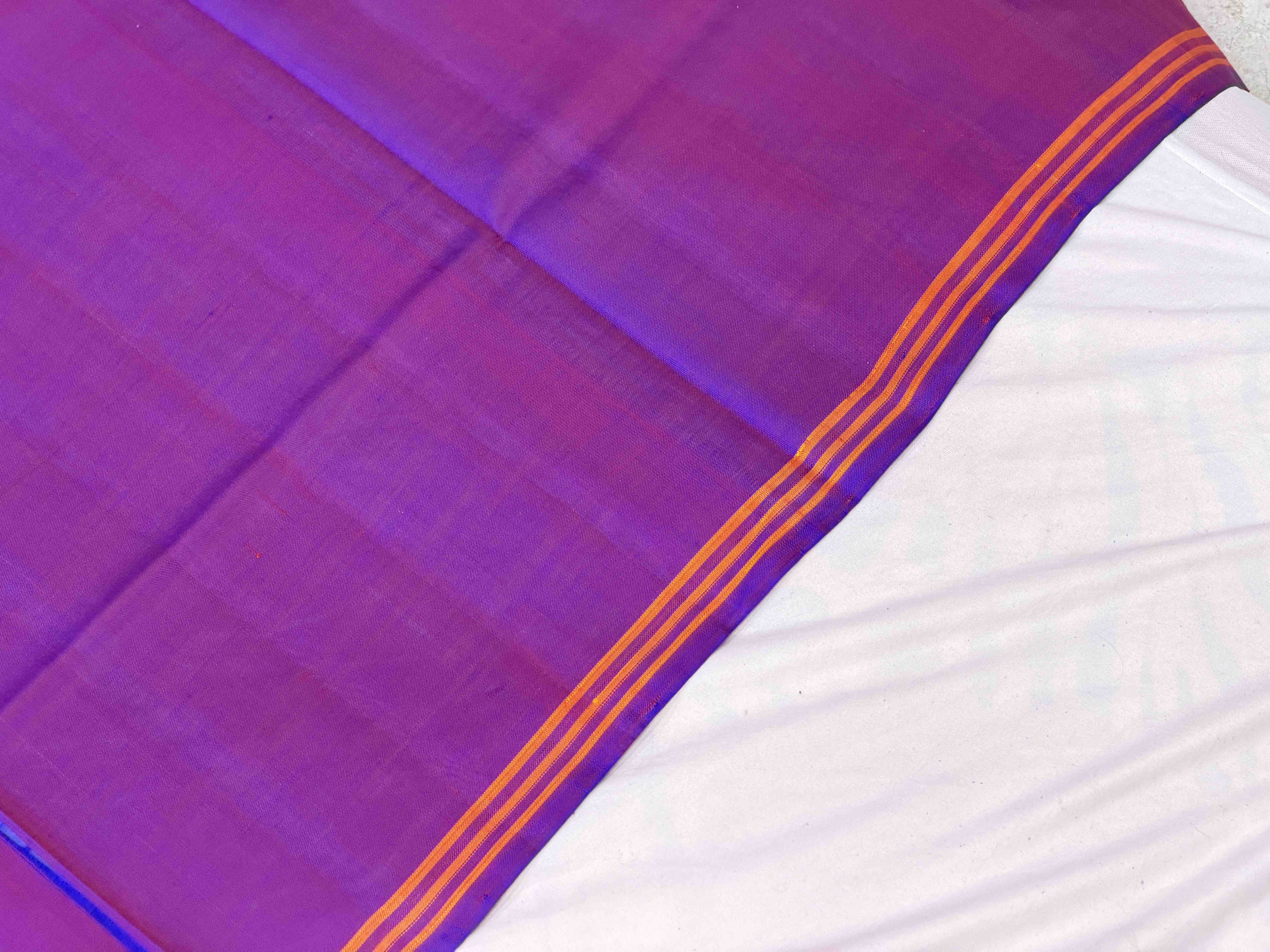 Purple Blue Small Narikunj Patola Saree