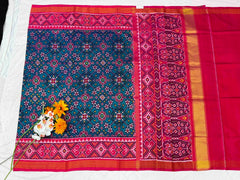 Pink & Turquoise Navaratan Patola Saree