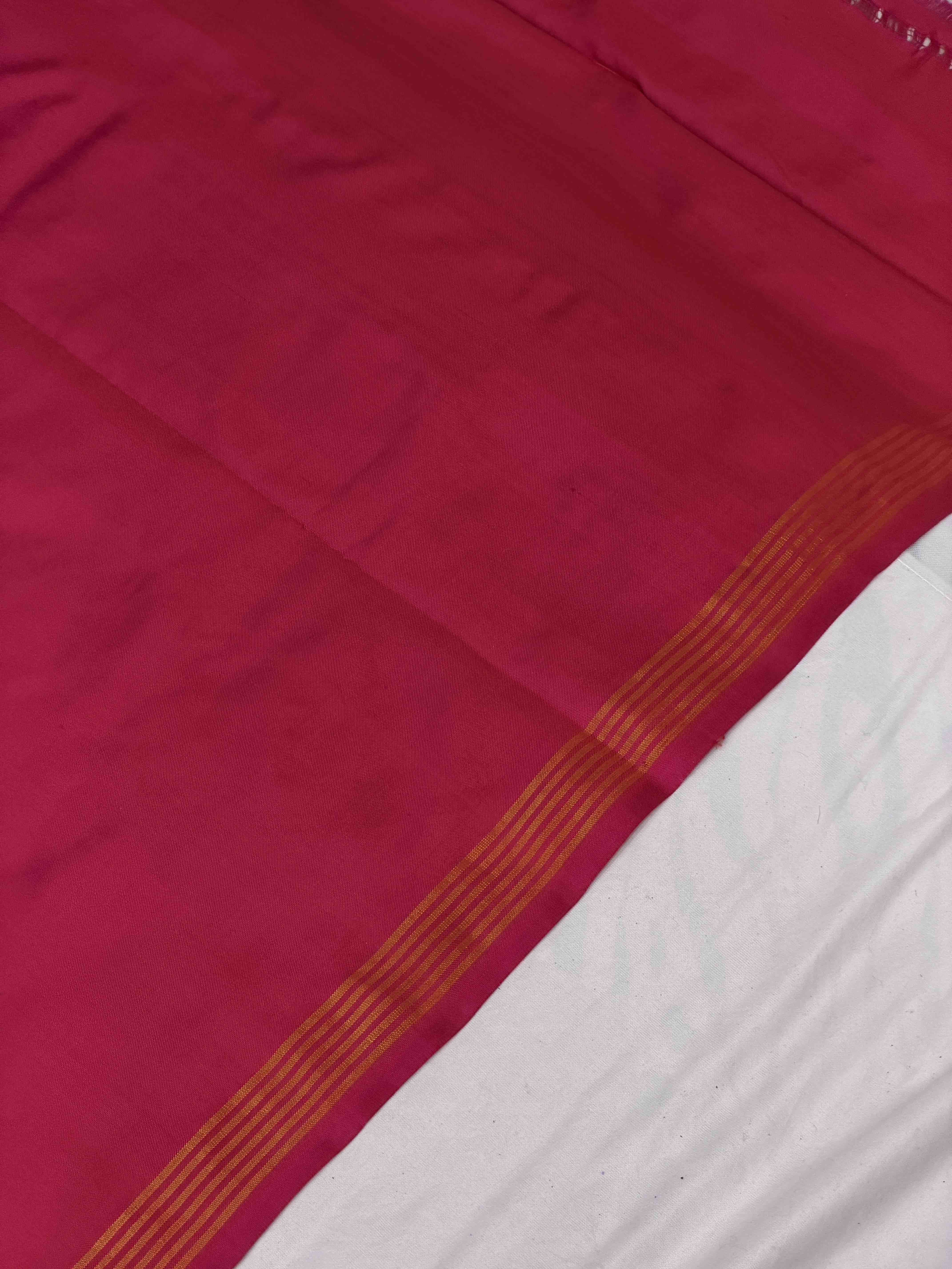 Pink & turquoise shaded Creeper Design Patola Saree