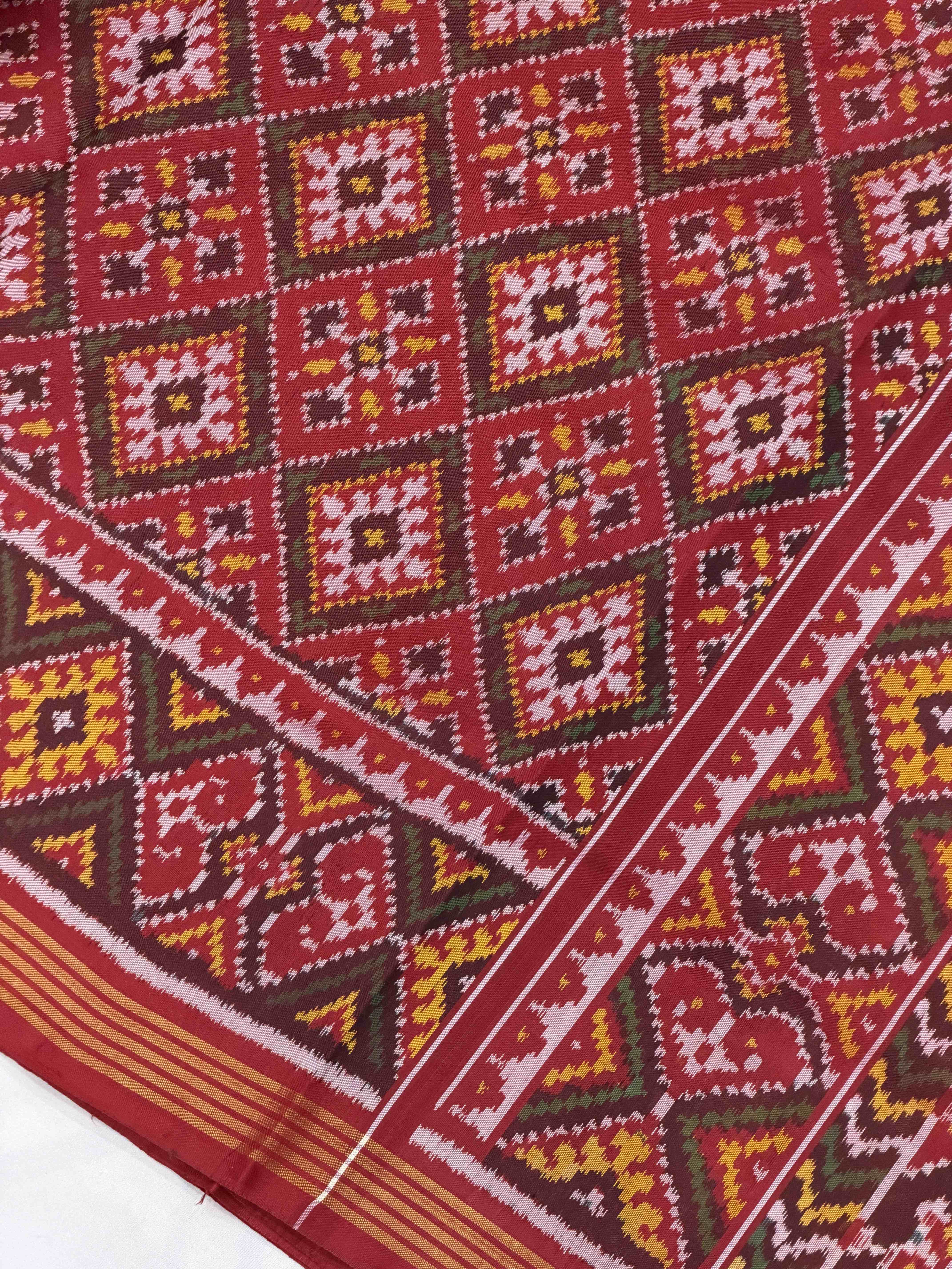 Red Panchanda Patola Saree