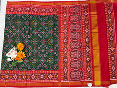 Red & Green Navaratan Patola Saree
