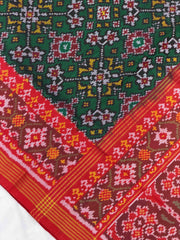 Red & Green Navaratan Patola Saree