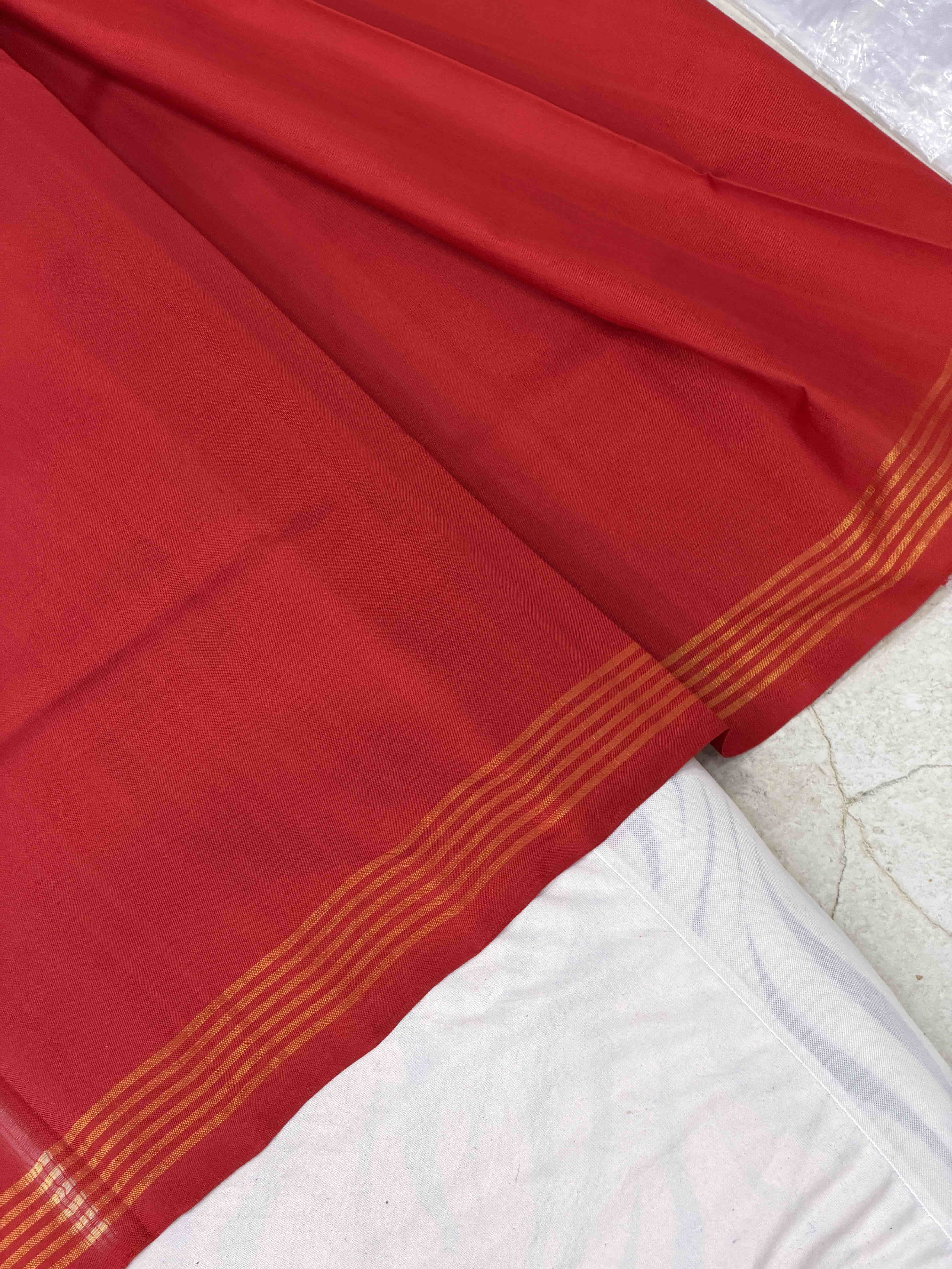 Red & purplish red shaded Narikunj Patola Saree