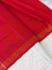 Red & purplish red shaded Narikunj Patola Saree
