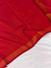Red & Green circle narikunj Patola Saree