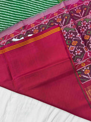 Pink & Green Skirt border Patola Saree