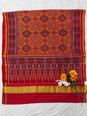 Maroon & musterd Navaratan Patola saree