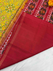 Red & yellow navaratan Patola Saree