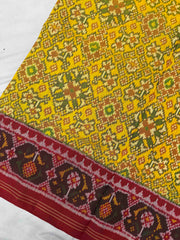 Red & yellow navaratan Patola Saree