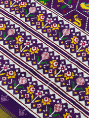Beautiful Purple figure wesve Patan Patola Saree