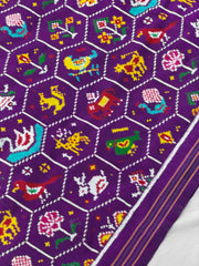 Beautiful Purple figure wesve Patan Patola Saree