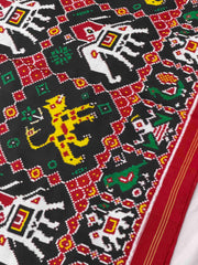 Bagh Hathi Black patan Patola Saree