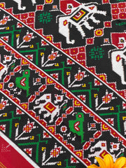 Bagh Hathi Black patan Patola Saree