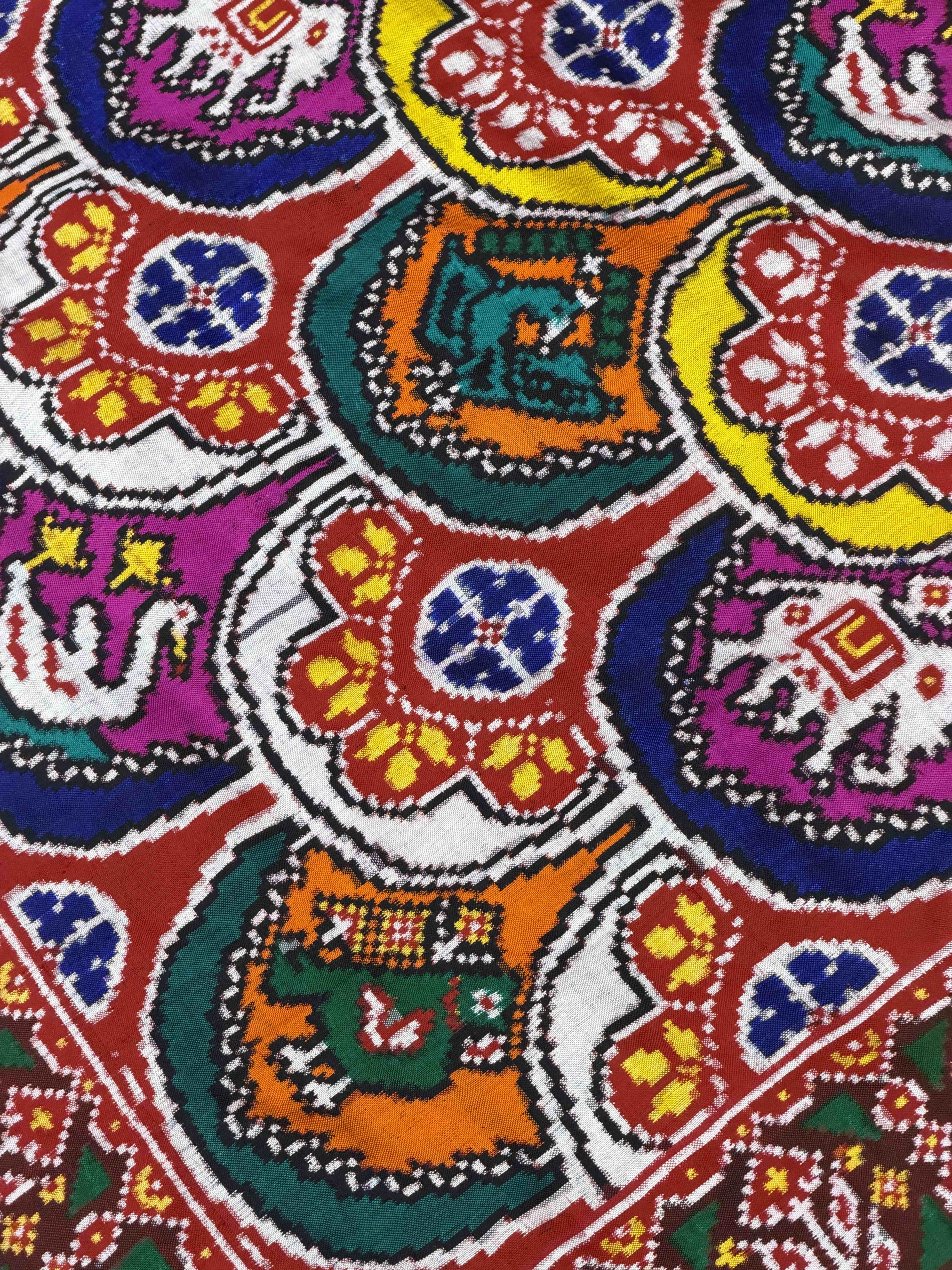 Red with multiple motifs Patan Patola Saree