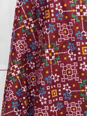 Maroon Navratan Double Ikat Dupatta