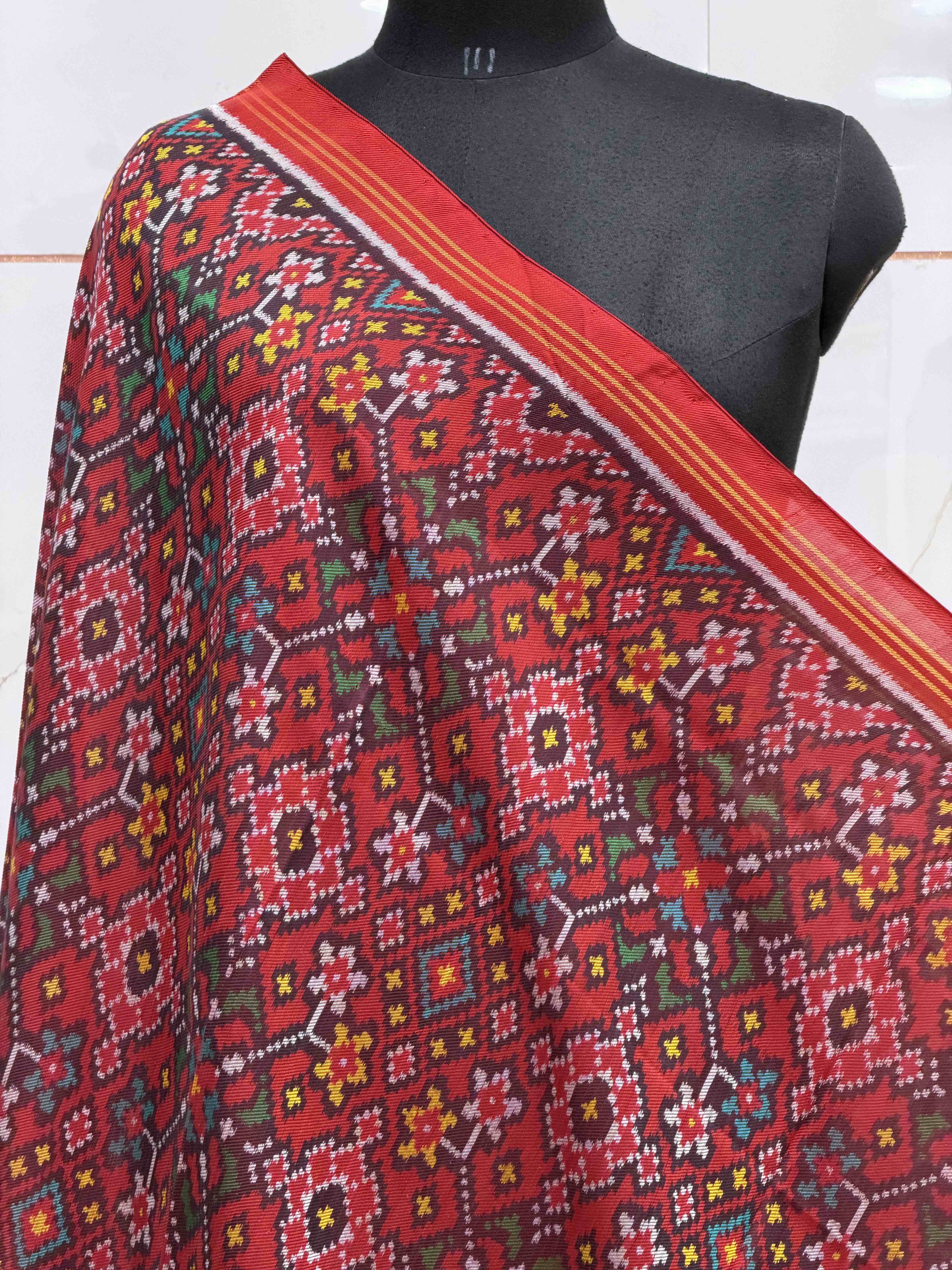 Maroon Navaratan Twill Dupatta