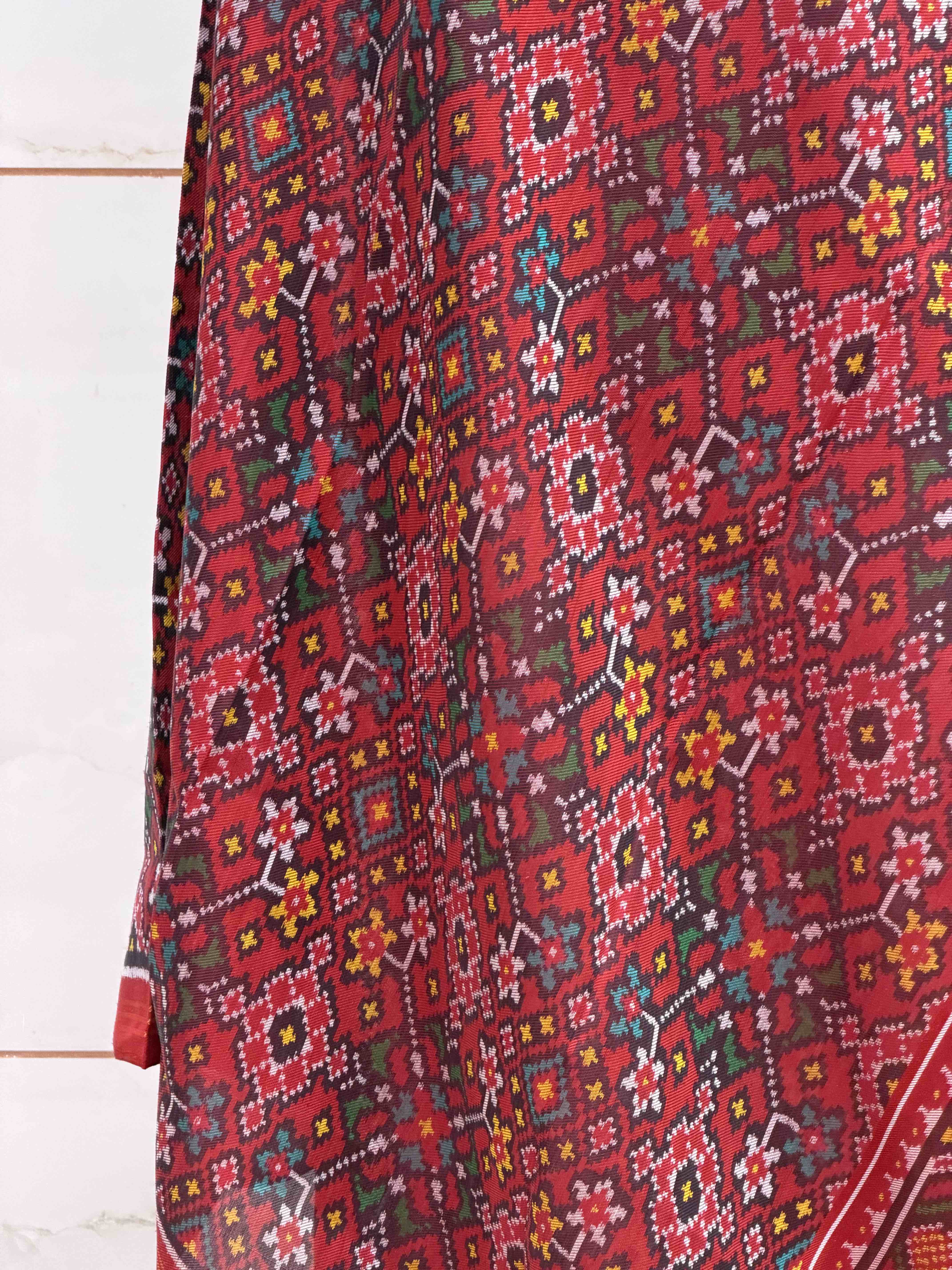 Maroon Navaratan Twill Dupatta