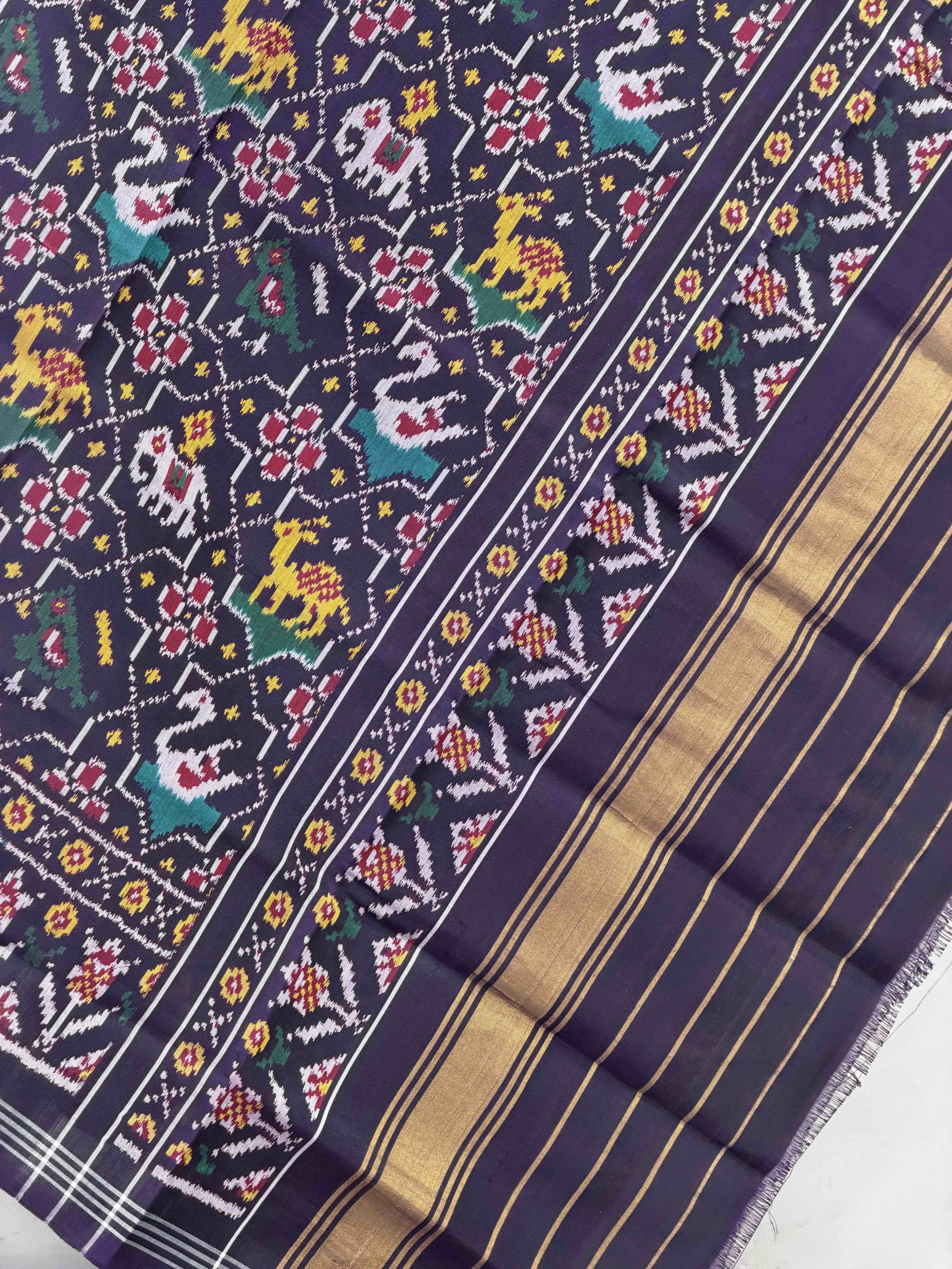 Deep Purple star Narikunj Single Ikat Dupatta