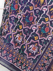 Deep purple Big Star Figure single Ikat Dupatta