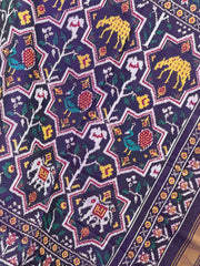 Deep purple Big Star Figure single Ikat Dupatta