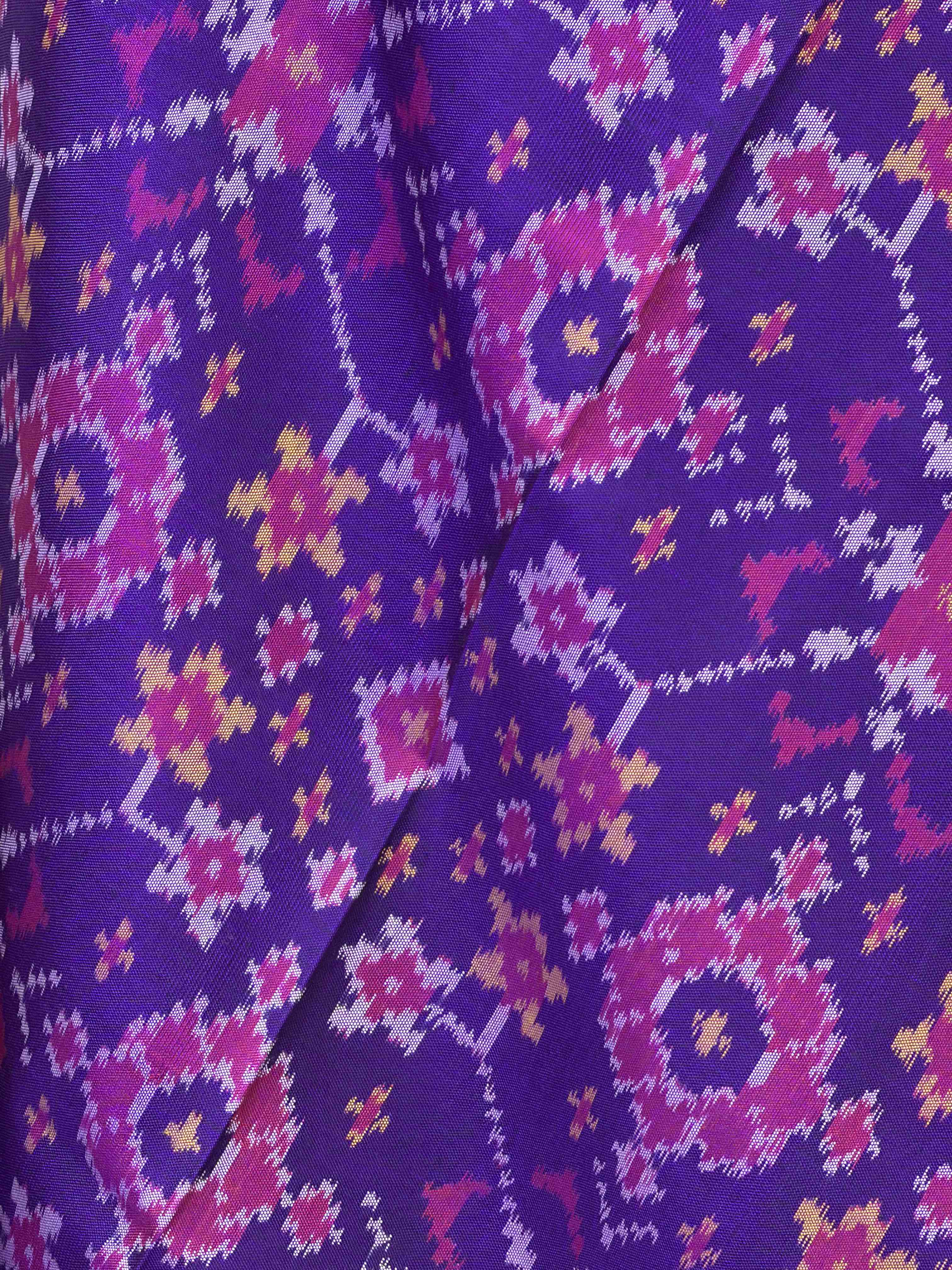 Purple Navaratan Single Ikat Dupatta
