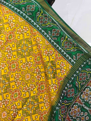Ganga Jamuna tri colour Dual pallu Single ikat Dupatta