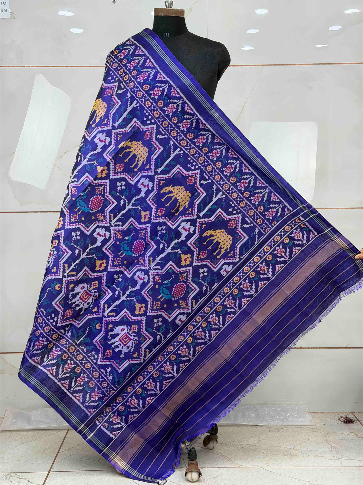 Blue star design figure Patola dupattas