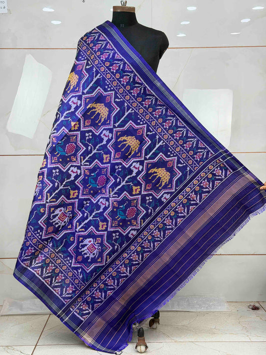Blue star design figure Patola dupattas