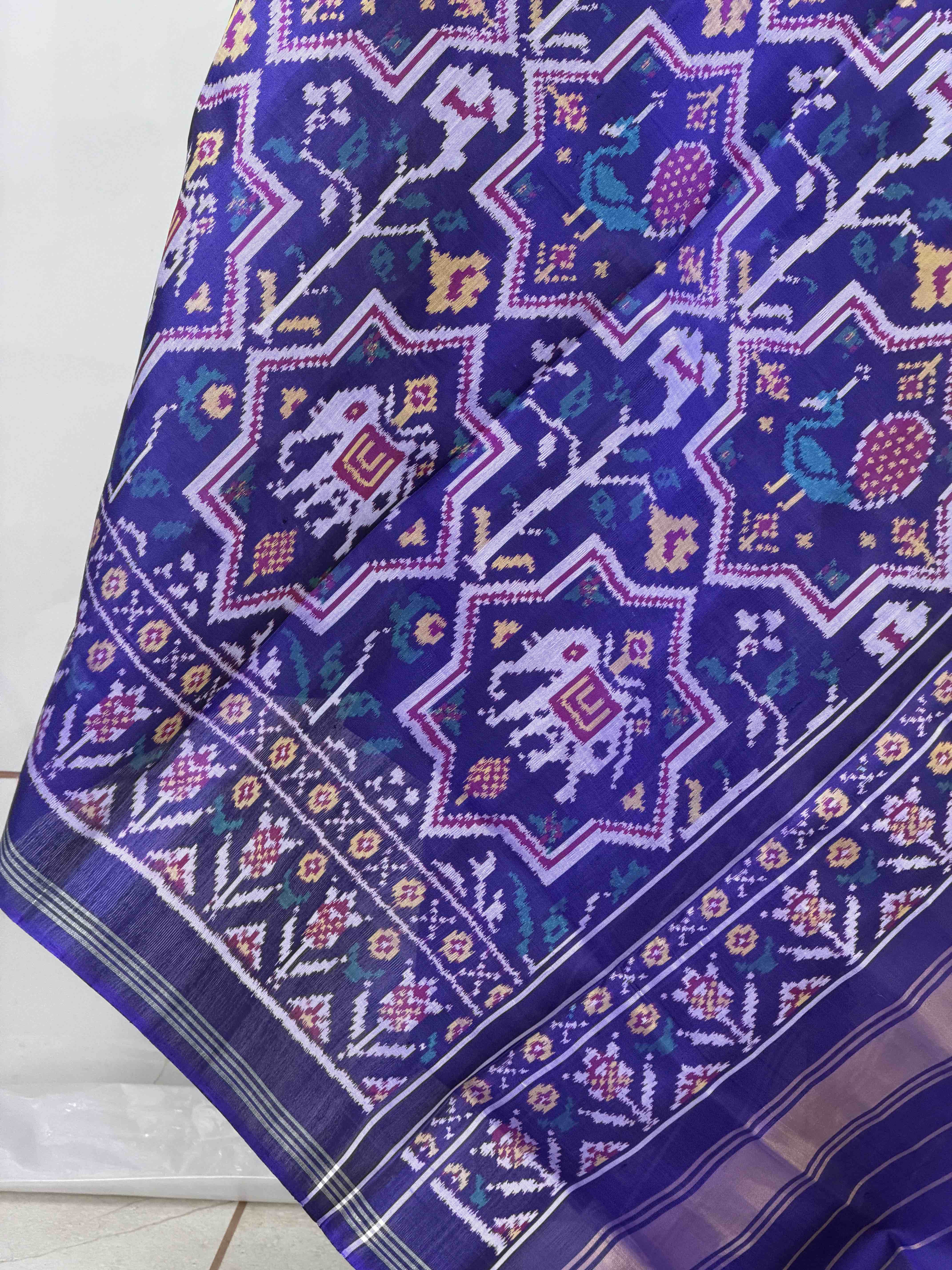 Blue star design figure Patola dupattas