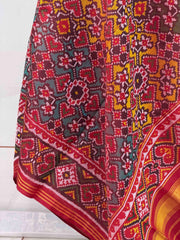 Maroon with multiple colour Manekchawk Design Dupatta