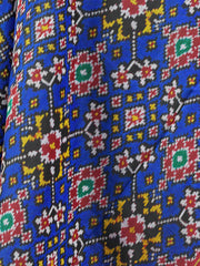 Red & Blue Navaratan Single aikat Dupatta