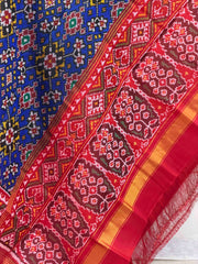Red & Blue Navaratan Single aikat Dupatta